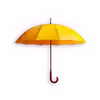 Gelber Regenschirm